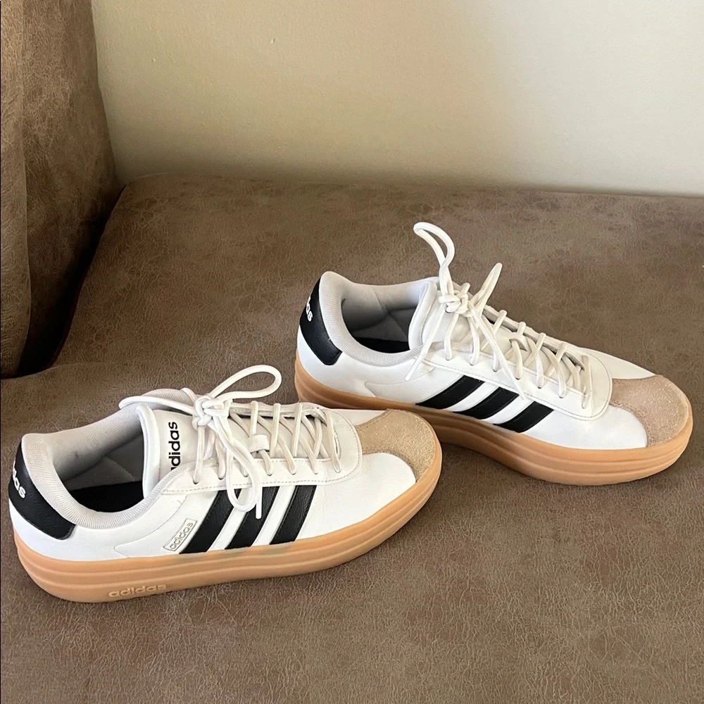 Adidas  White and Tan Sneakers - Picture 4 of 6